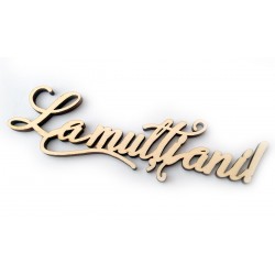 Text din lemn "La mulți ani!"